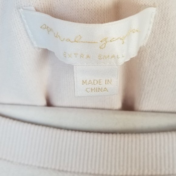 SPIRITUAL GANGSTER Sherpa Off Shoulder Romper Worn 1x XS Pink Cotton Linen Blend - Picture 3 of 12